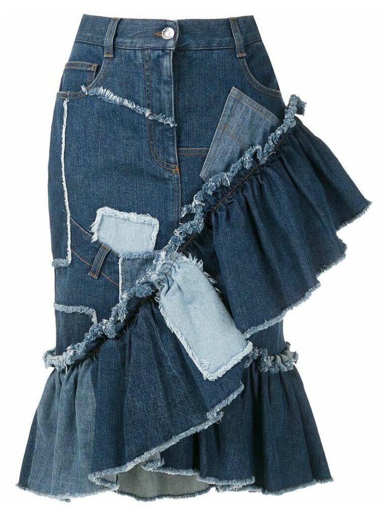 Dolce & Gabbana patchwork denim skirt - Blue