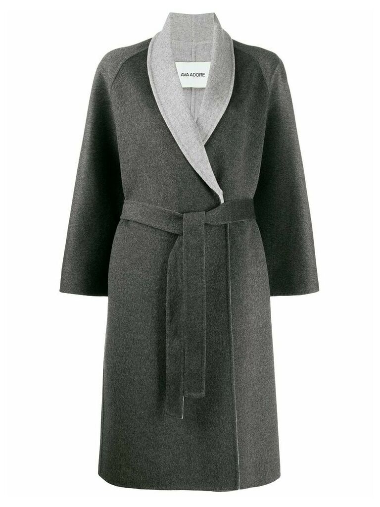 Ava Adore wrap front coat - Grey