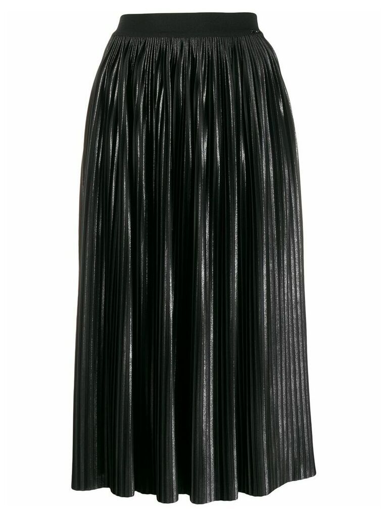 LIU JO faux leather pleated skirt - Black