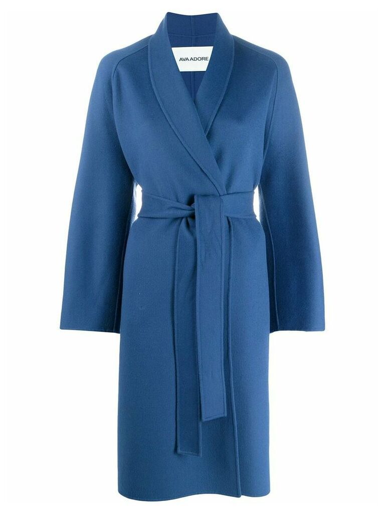 Ava Adore wrap front coat - Blue