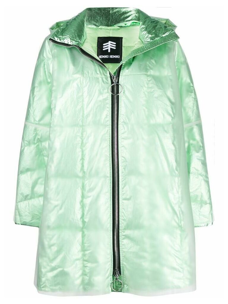 Ienki Ienki iridescent oversized puffer coat - Green