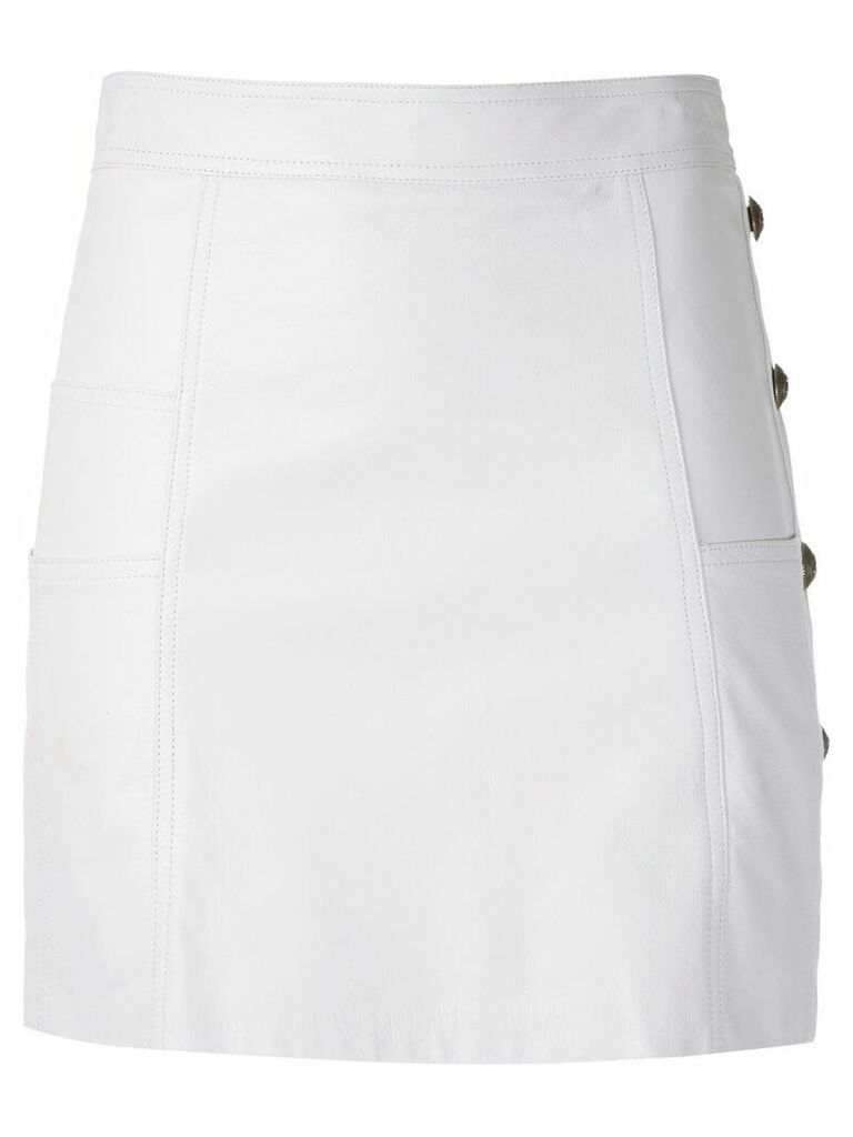 Andrea Bogosian Pauline leather skirt - White