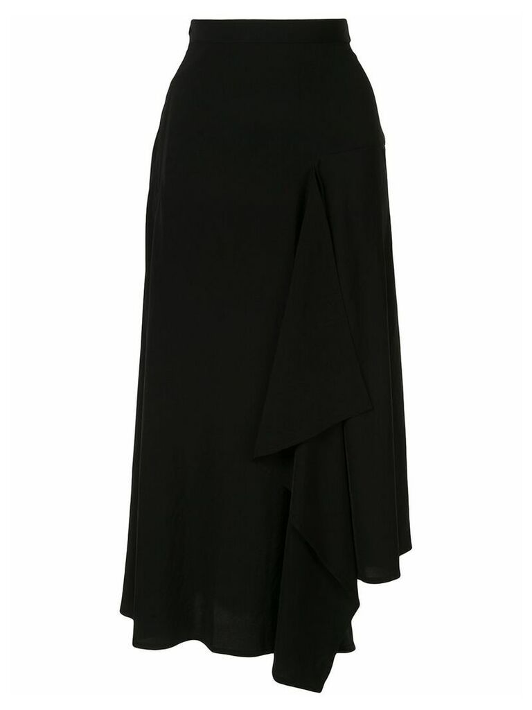 Yohji Yamamoto asymmetric ruffle skirt - Black
