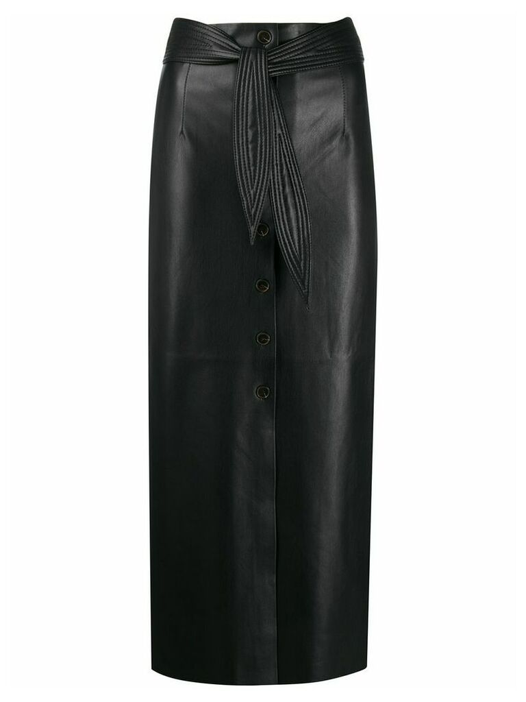 Nanushka high waisted belted skirt - Black