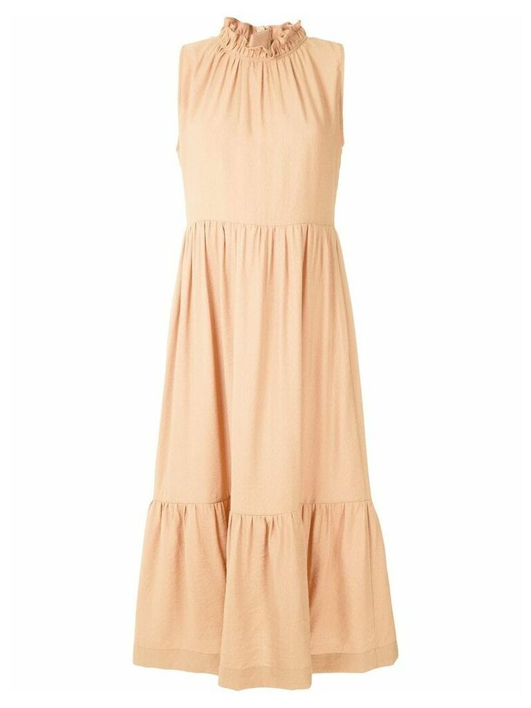Olympiah Laurier gathered dress - NEUTRALS