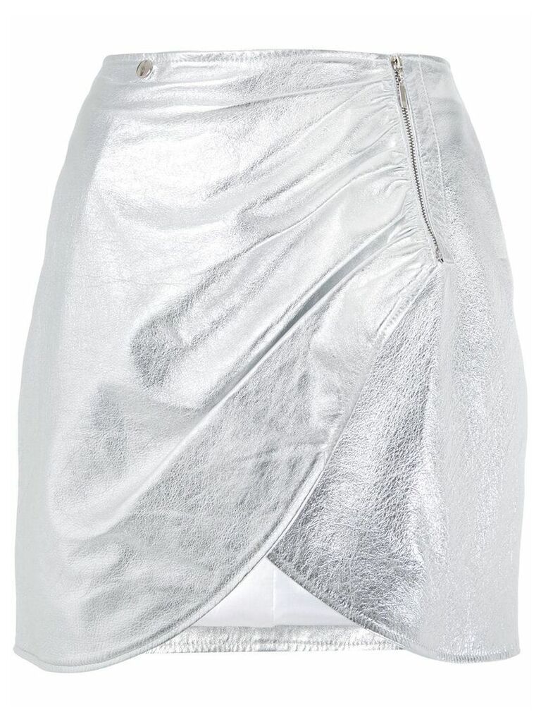 Olympiah Sauge metallic drape skirt