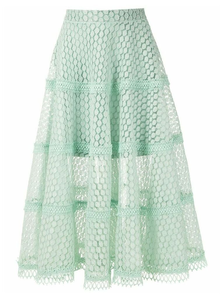 Olympiah Lamier lace midi skirt - Green
