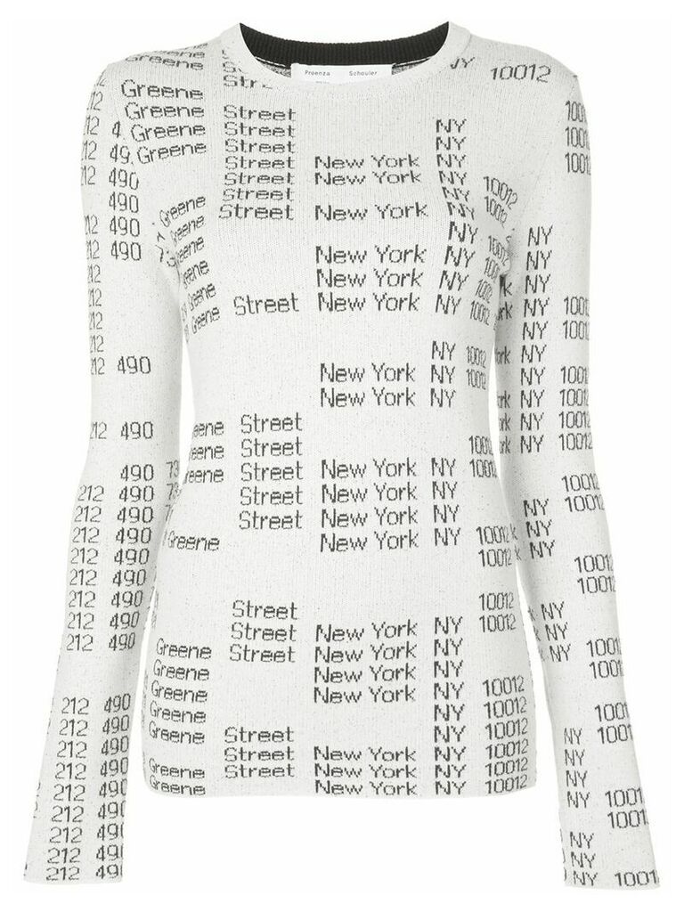 Proenza Schouler White Label address print jumper