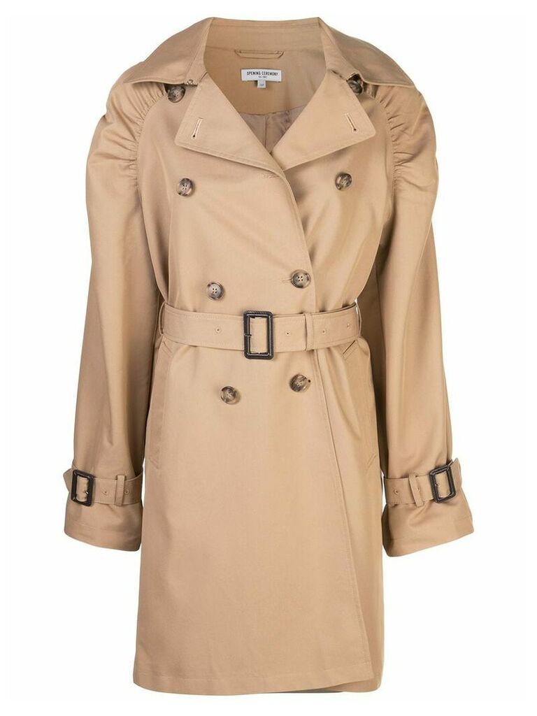 Opening Ceremony belted trench coat - Brown