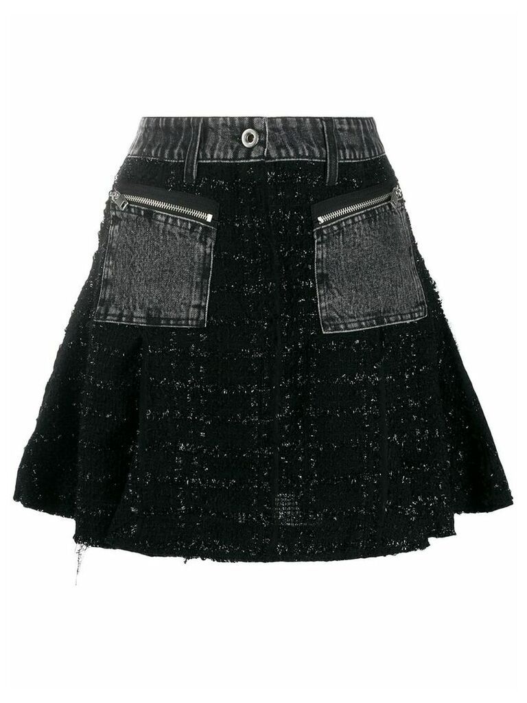 Diesel lurex bouclé flared skirt - Black
