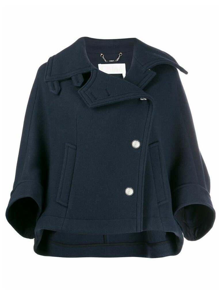 Chloé cropped peacoat - Blue