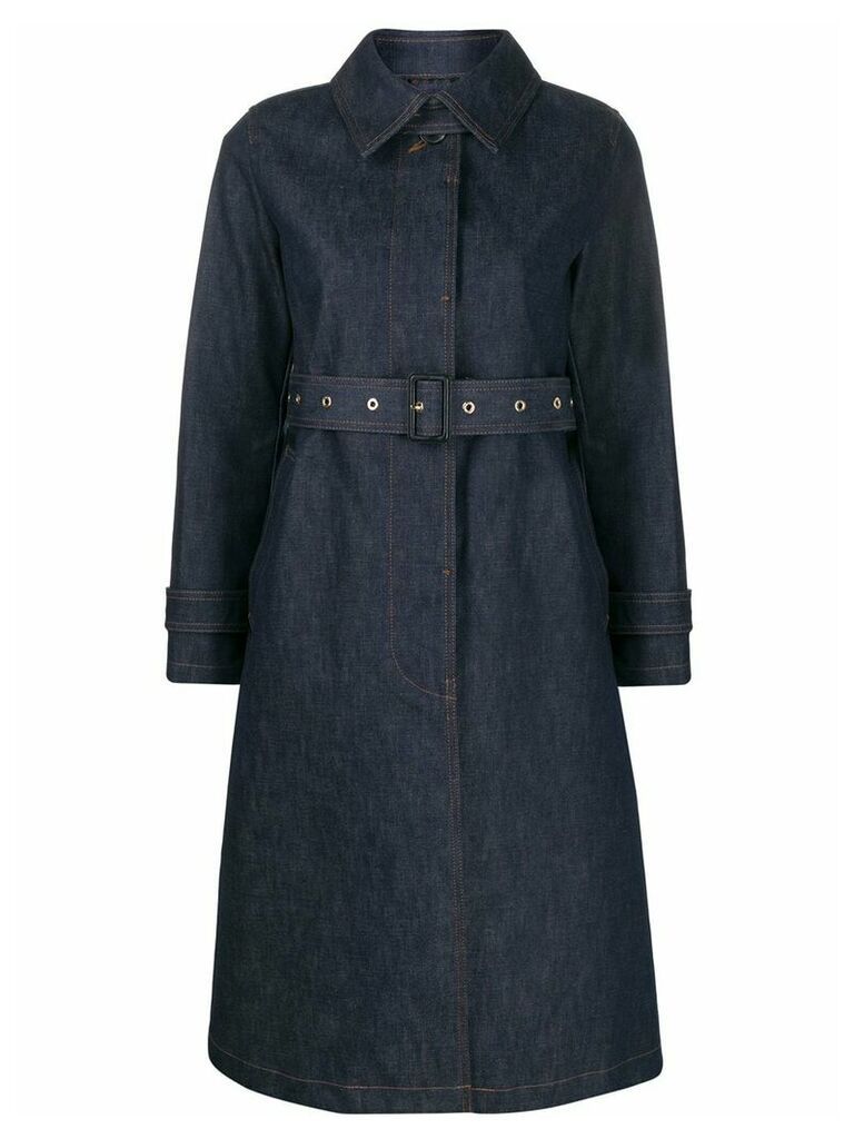Mackintosh Roslin single breasted trench coat - Blue