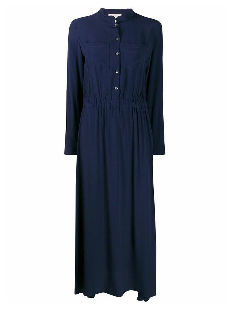 Semicouture scalloped neck shirt dress - Blue