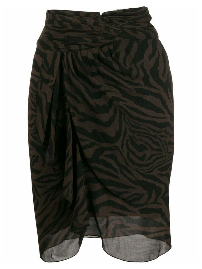 Ba & Sh Scarlett zebra print skirt - Brown