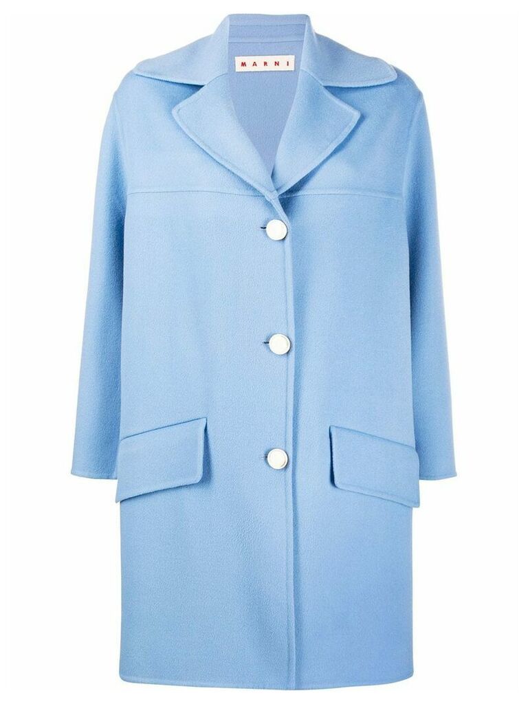 Marni oversized single-breasted coat - Blue
