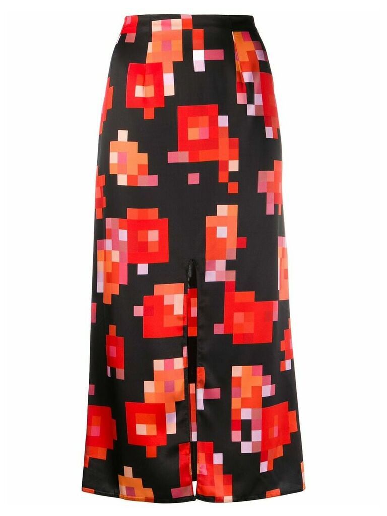 Marni pixelated print midi skirt - Black
