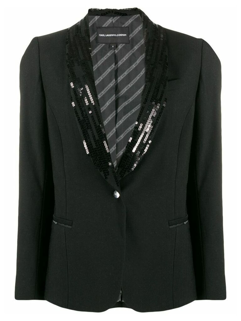 Karl Lagerfeld sequin embellished blazer - Black