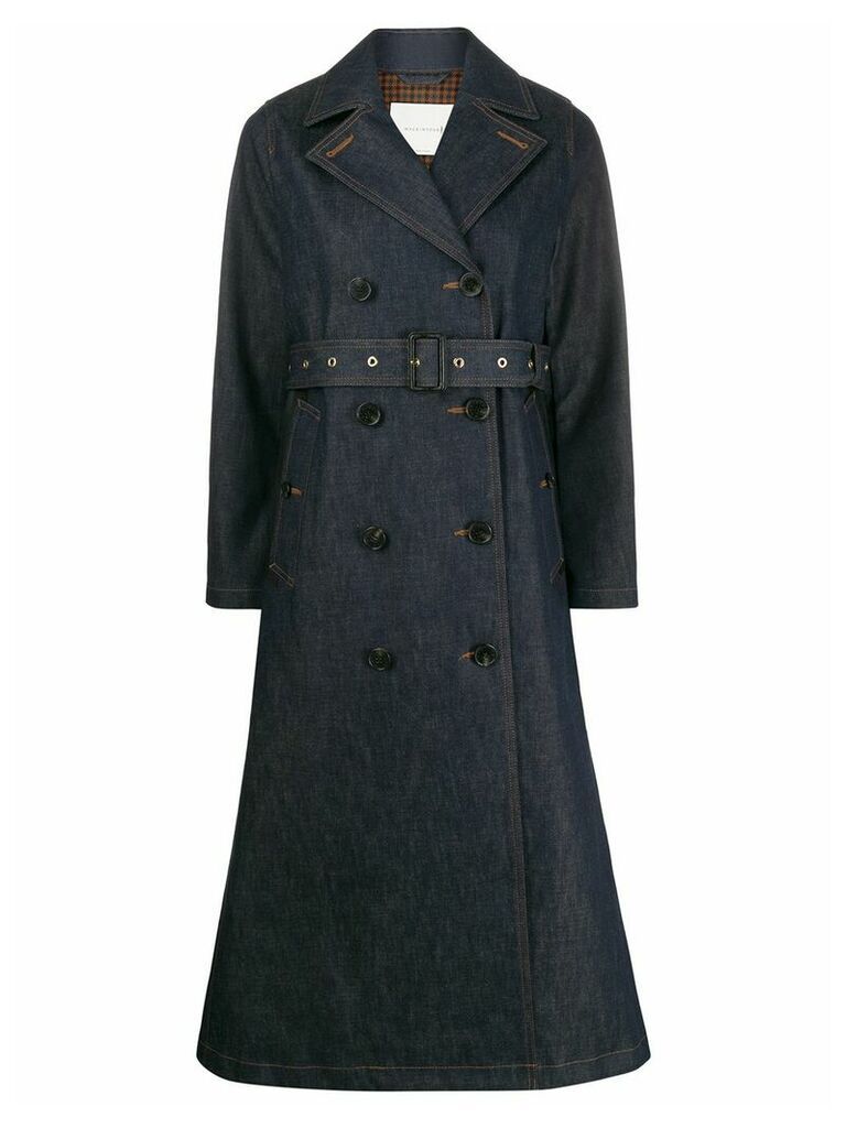 Mackintosh Montrose maxi trench coat - Blue