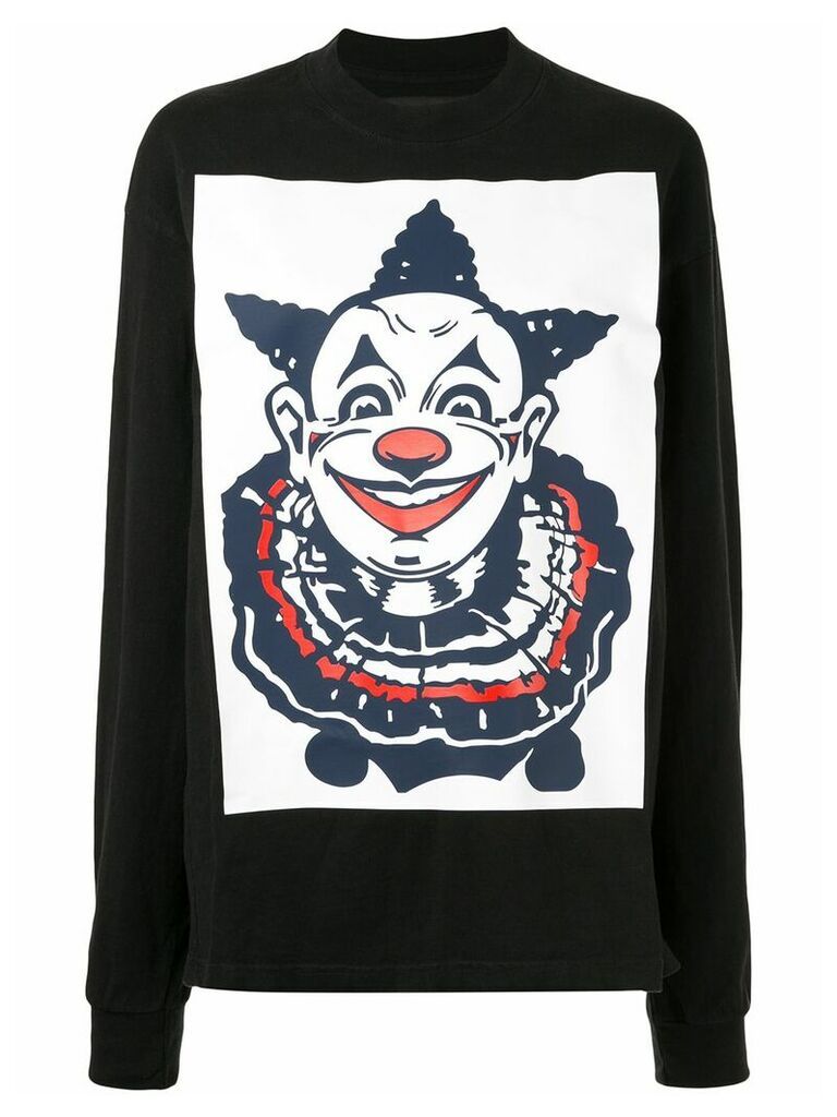 Aganovich clown print longsleeved T-shirt - Black