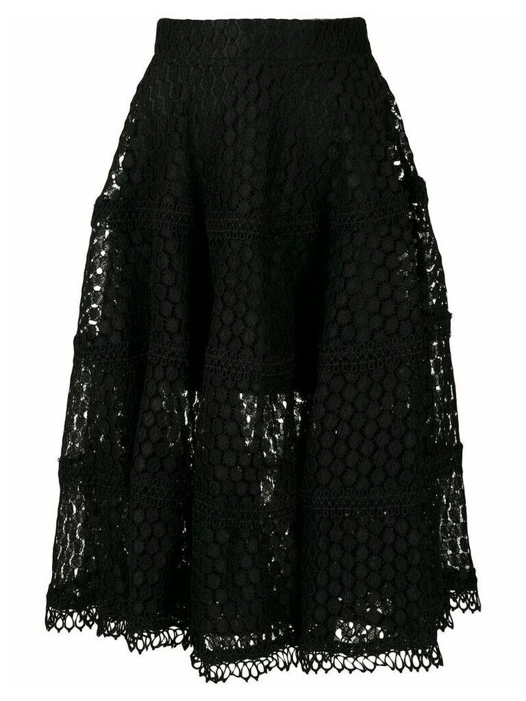 Olympiah Lamier lace midi skirt - Black