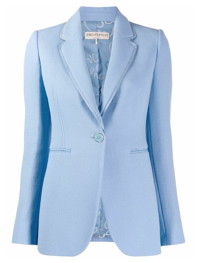 Emilio Pucci double lapel tailored blazer - Blue