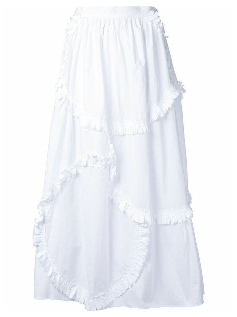 Tsumori Chisato patchwork frill skirt - White