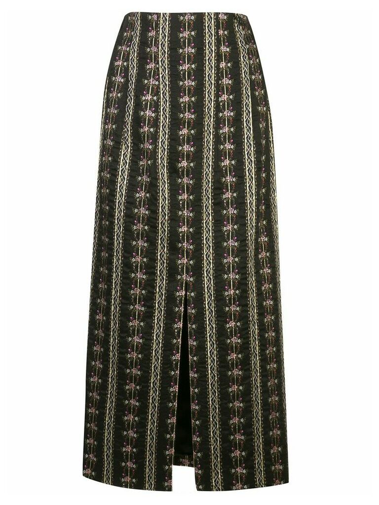 Brock Collection textured floral patterned skirt - Black