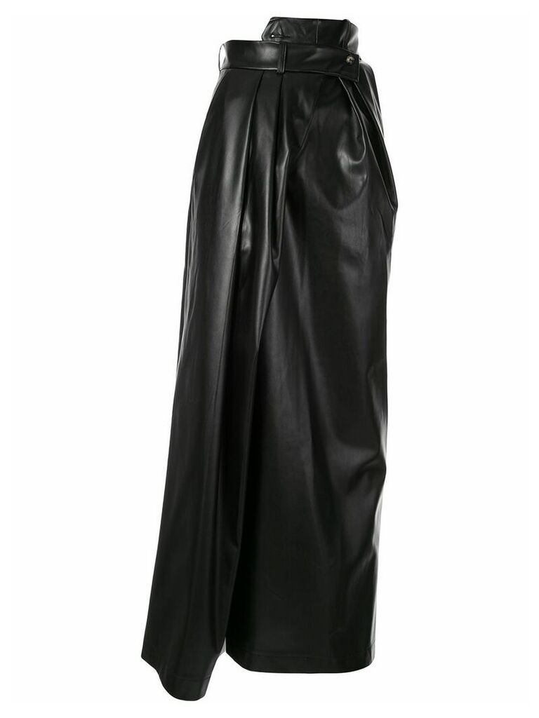 A.W.A.K.E. Mode asymmetric wrap skirt - Black