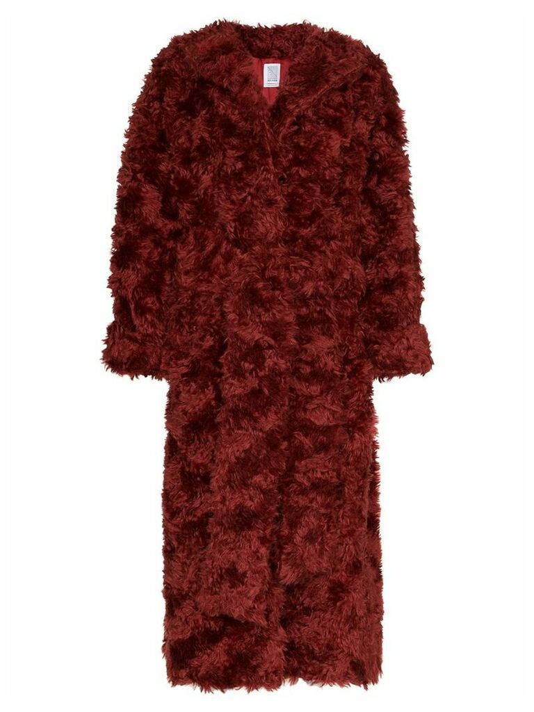 Rosie Assoulin oversized mohair coat - Red