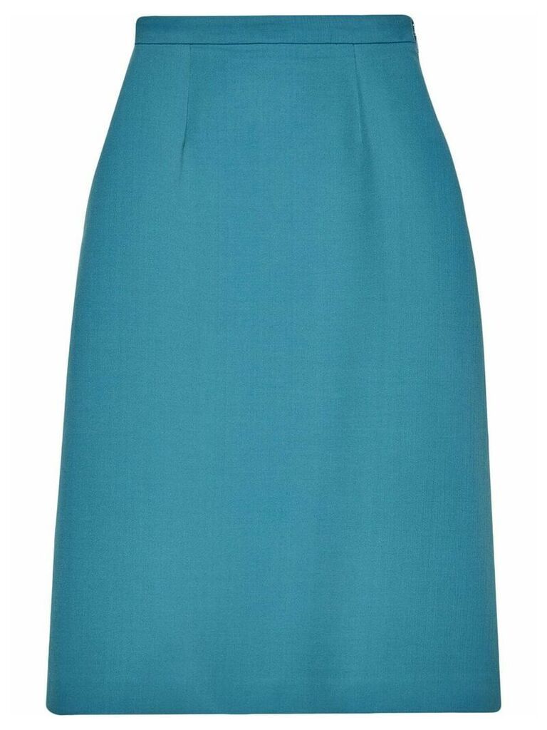 Gucci MDCCXXXIV print midi skirt - Blue