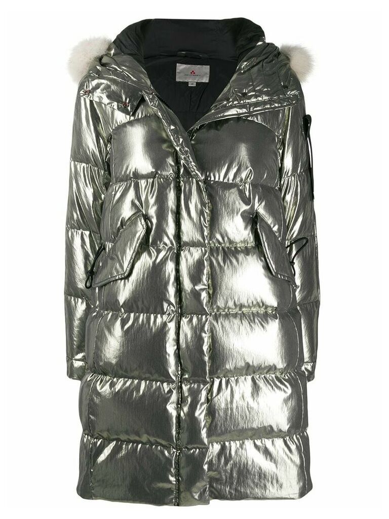 Peuterey metallic padded coat - SILVER