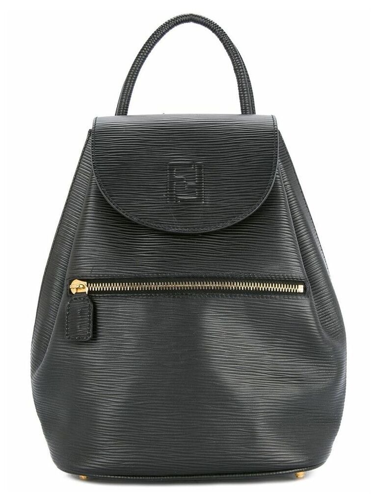 Fendi Pre-Owned logos drawstring backpack - Black