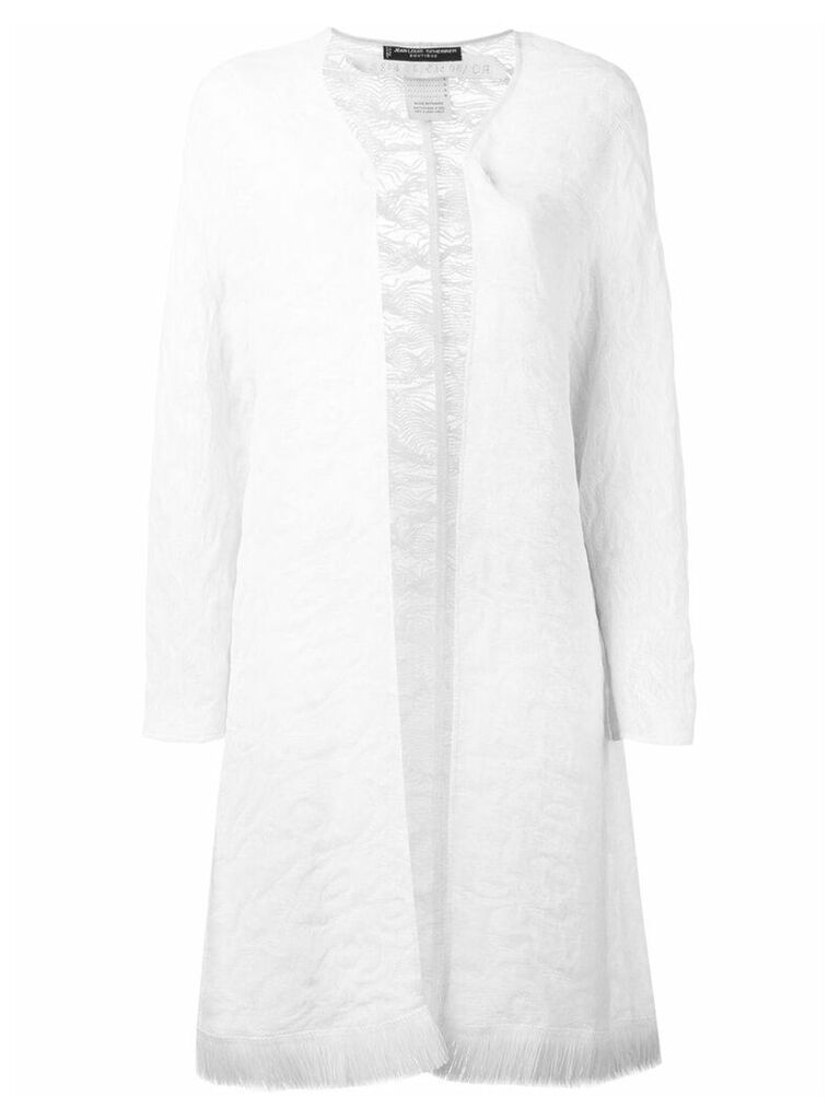 Jean Louis Scherrer Pre-Owned patterned coat - White