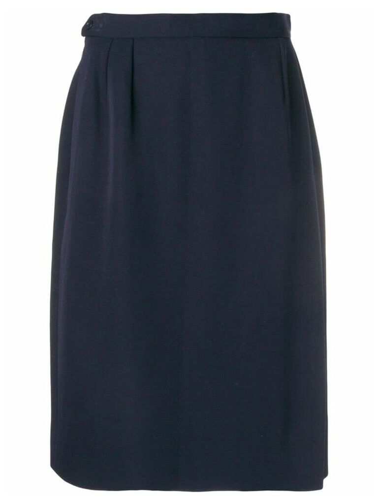Yves Saint Laurent Pre-Owned 1980's straight skirt - Blue