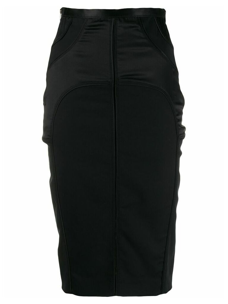 Gucci Pre-Owned 2000's panelled pencil skirt - Black