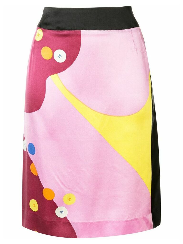 Chanel Pre-Owned block colour straight skirt - Multicolour