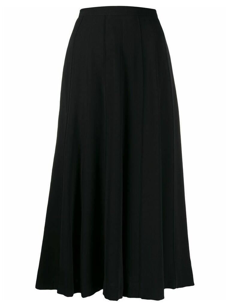 Chanel Pre-Owned silk 1990s A-line midi skirt - Black
