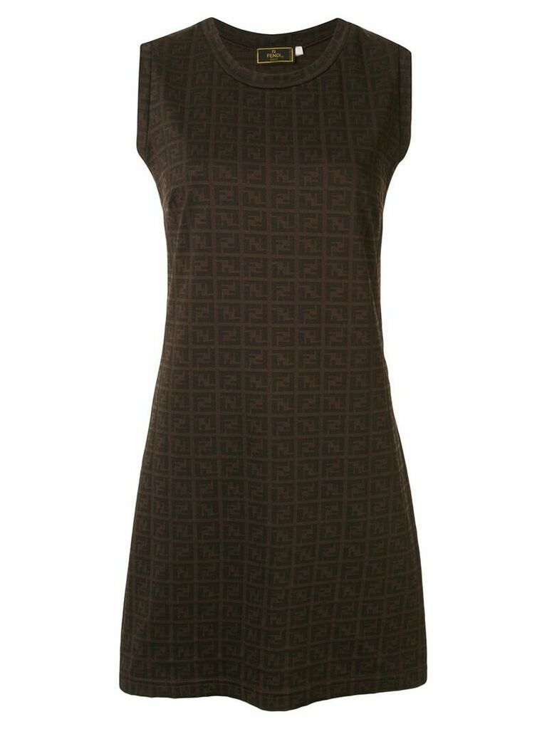 Fendi Pre-Owned Zucca pattern dress - Brown