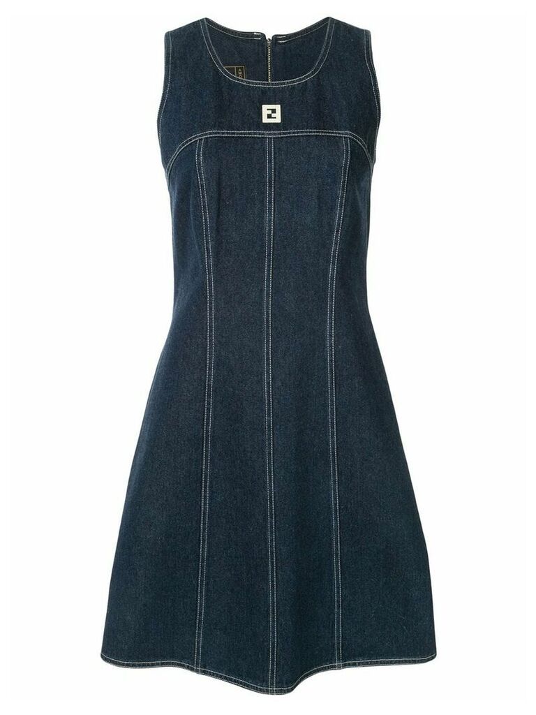 Fendi Pre-Owned sleeveless denim dress - Blue