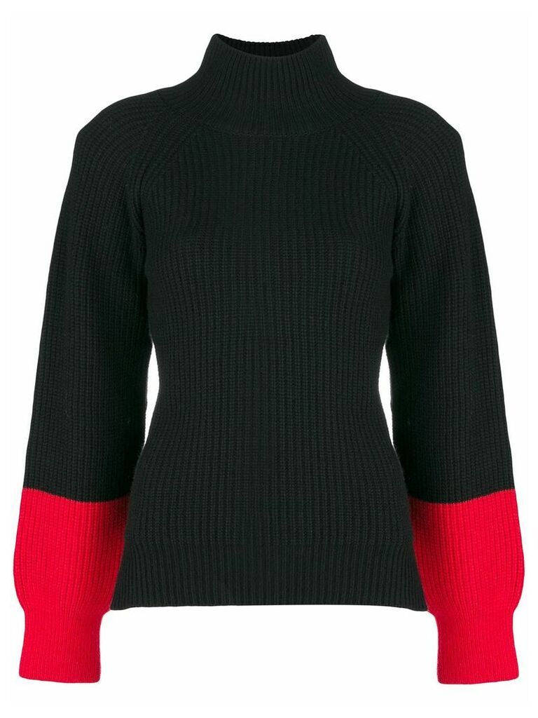 Eudon Choi colourblock turtleneck sweater - Black