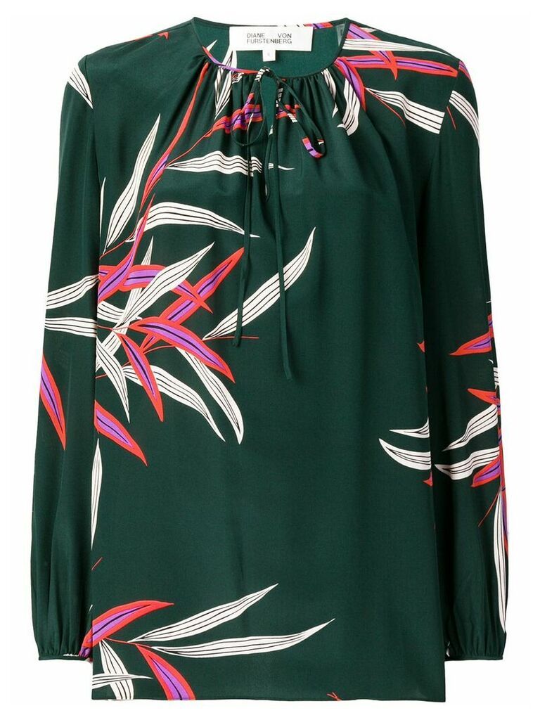 DVF Diane von Furstenberg printed silk blouse - Green