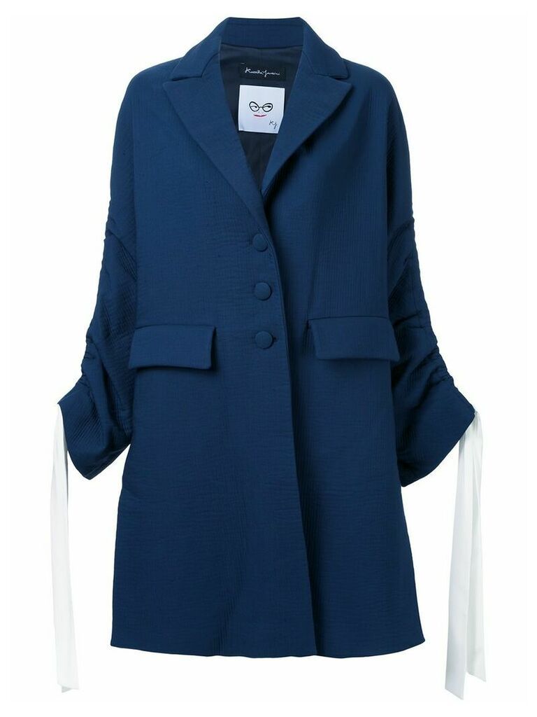 Rossella Jardini drawstring sleeve coat - Blue