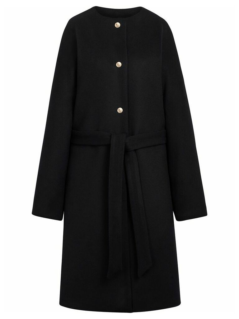 Mackintosh Black Wool & Cashmere Belted Coat LM-085F