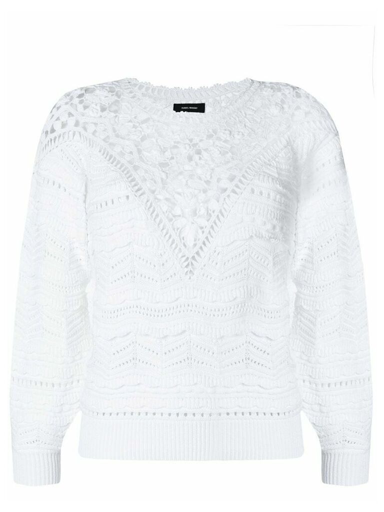 Isabel Marant Camden crochet jumper - White