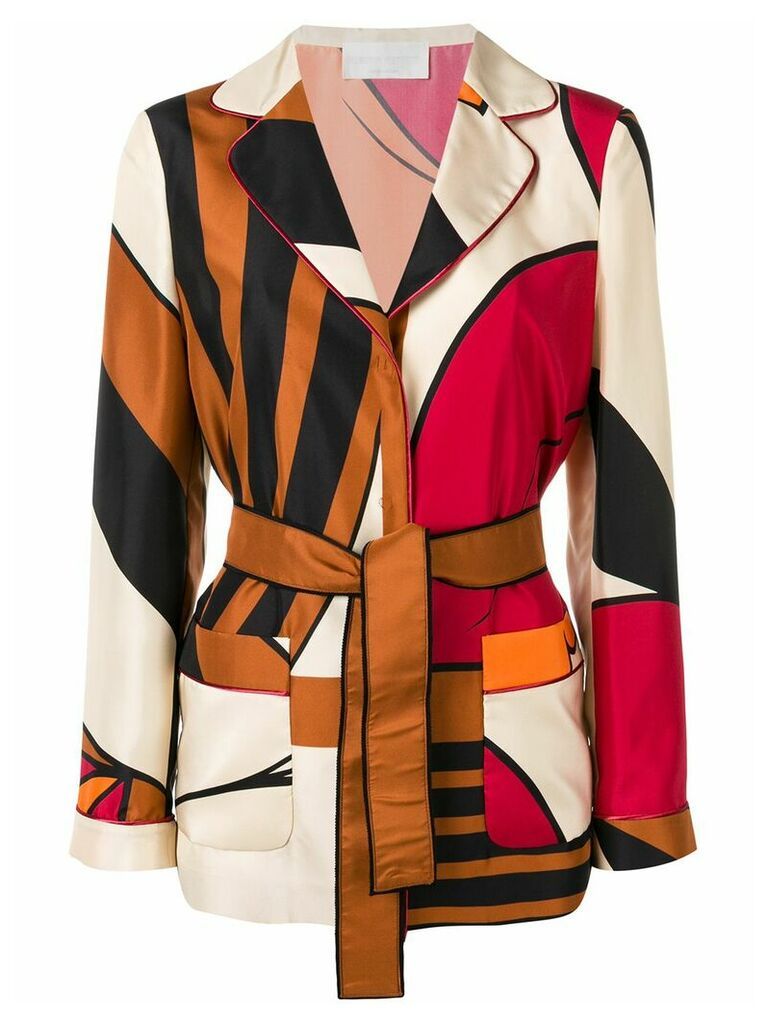 Alberta Ferretti printed jacket - NEUTRALS