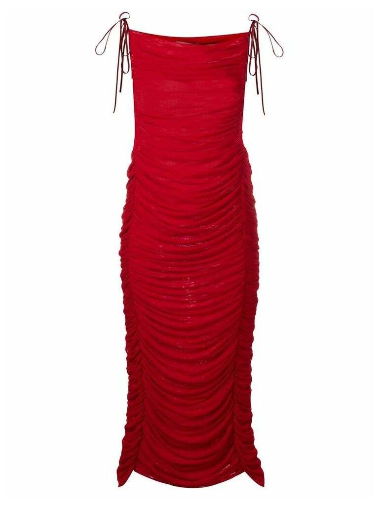 Giuseppe Di Morabito ruched evening dress - Red
