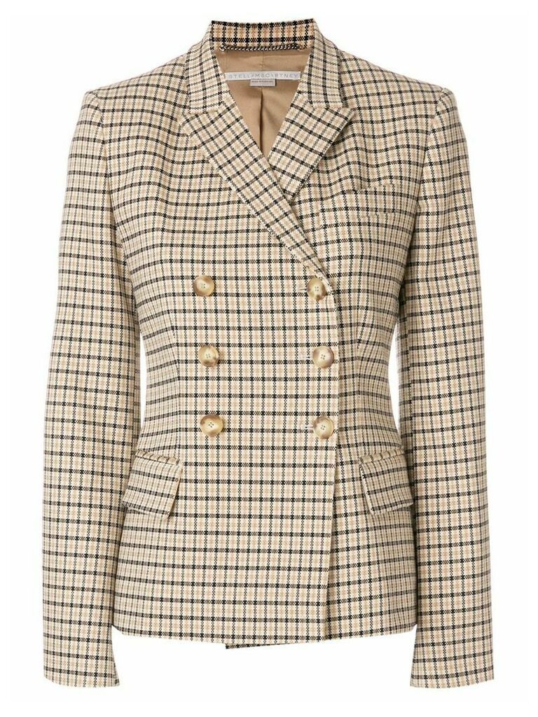 Stella McCartney checked double-breasted jacket - Multicolour