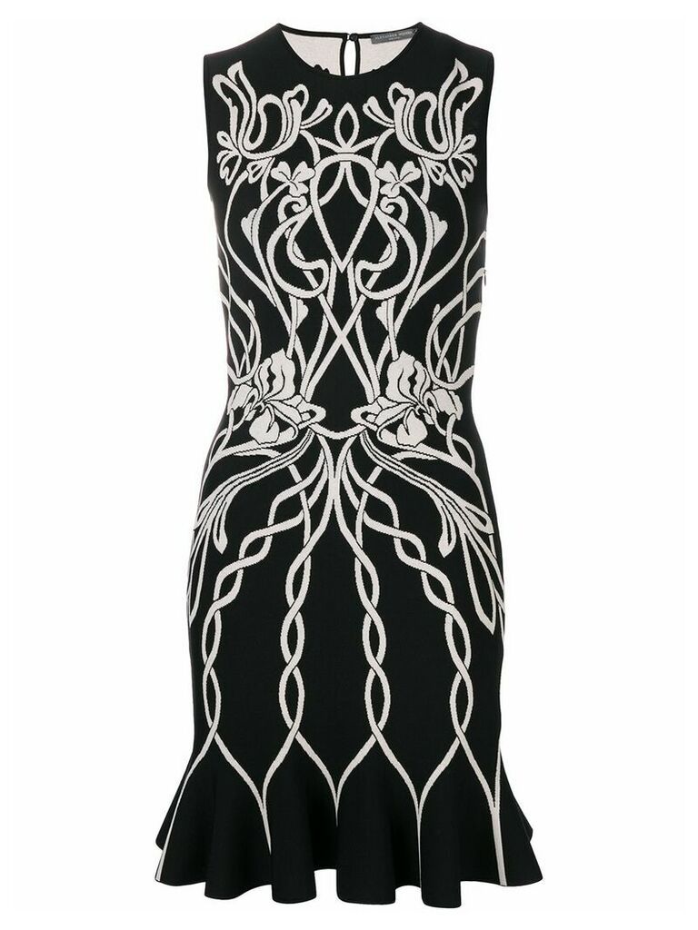Alexander McQueen knitted jacquard dress - Black