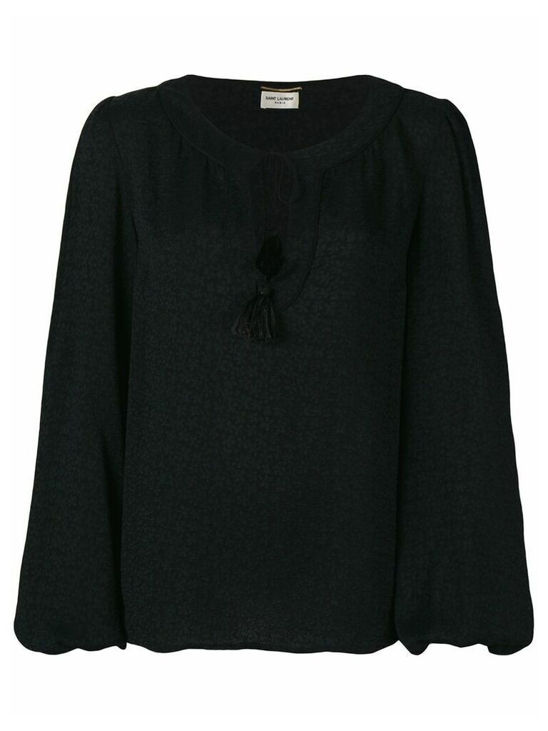 Saint Laurent tassel gypsy blouse - Black