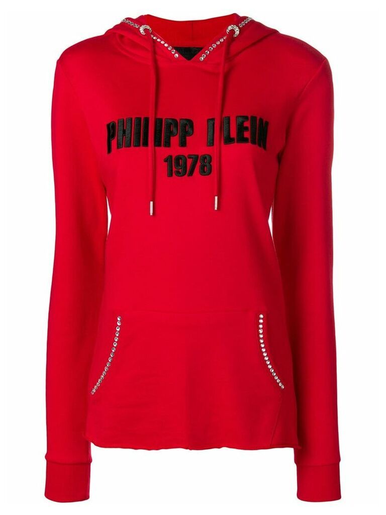 Philipp Plein logo embroidered hoodie